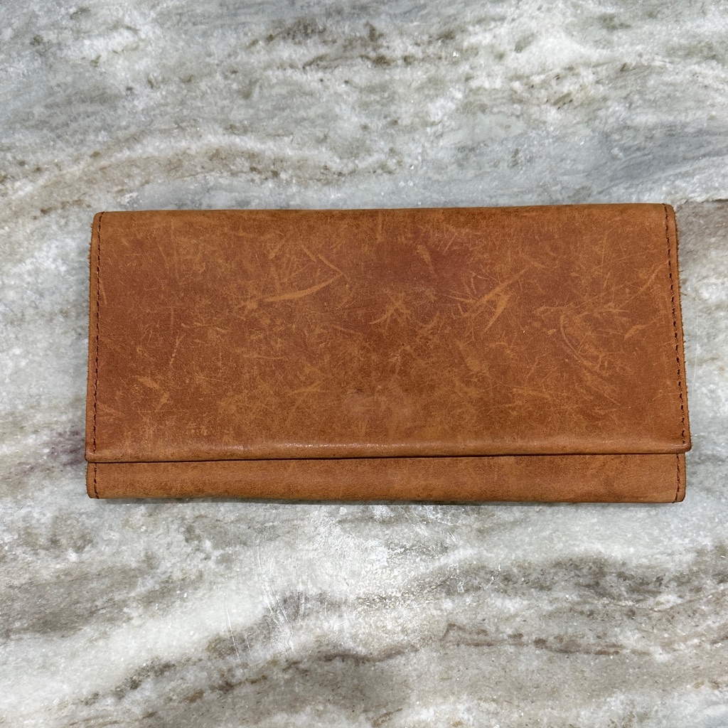 Able Tan Leather Clutch